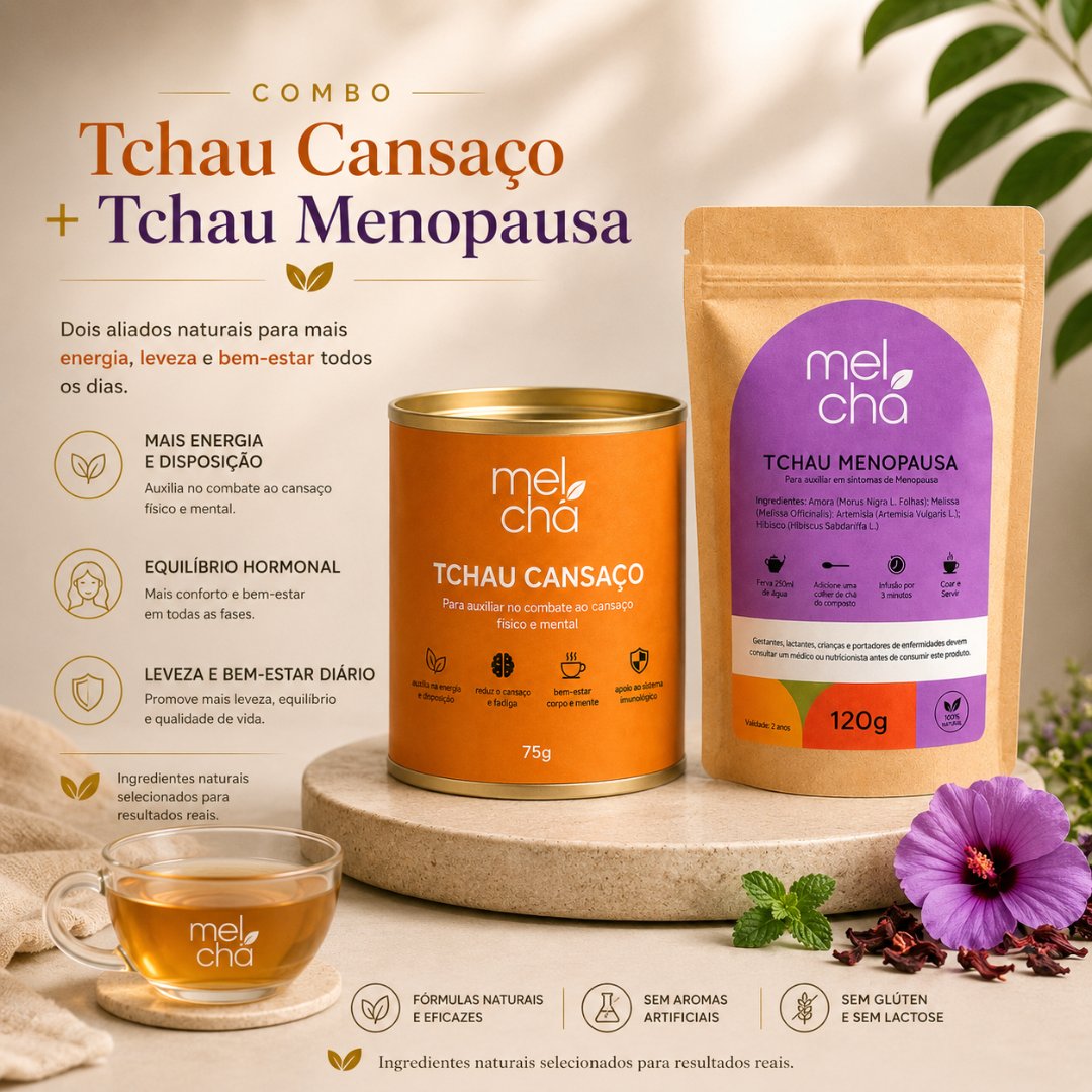 Combo Tchau Menopausa + Tchau Cansaço - Alívio e Energia em um Só Ritual