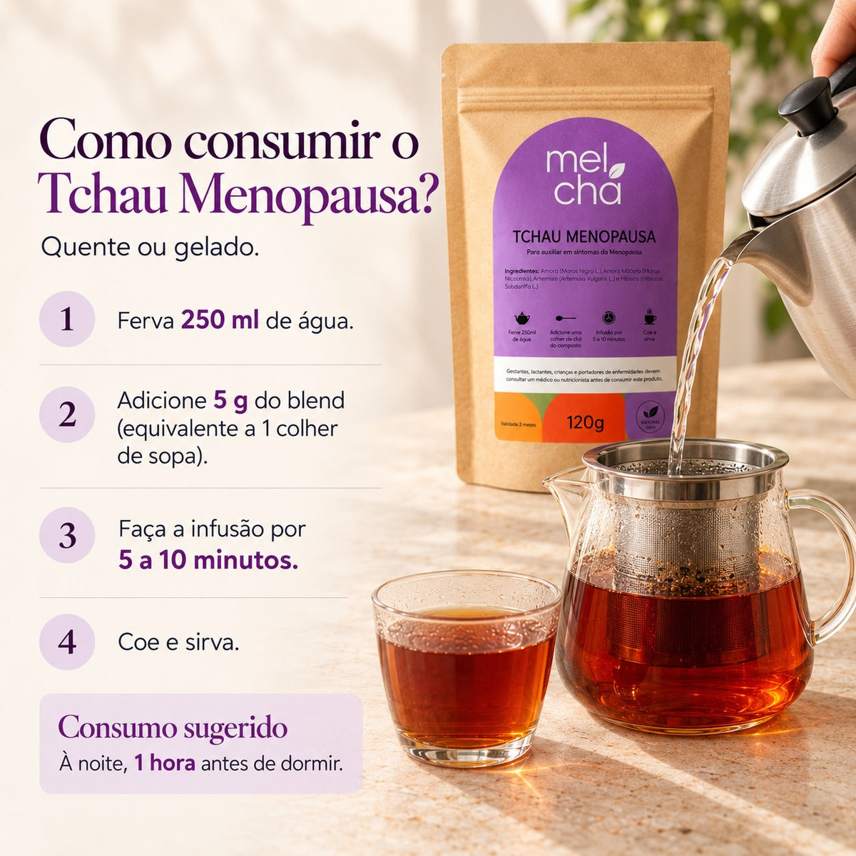 Combo Mulher Plena - 4 Chás para o Bem-Estar na Menopausa