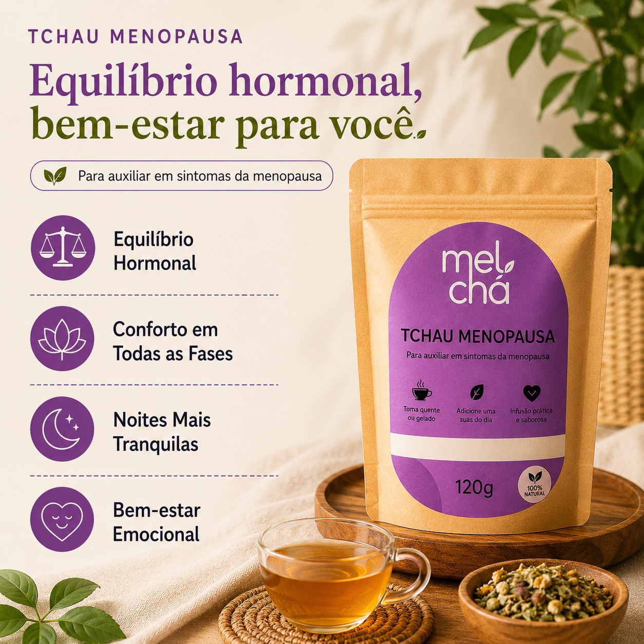 Kit 3x Tchau Menopausa – Experiência Completa de Bem-Estar
