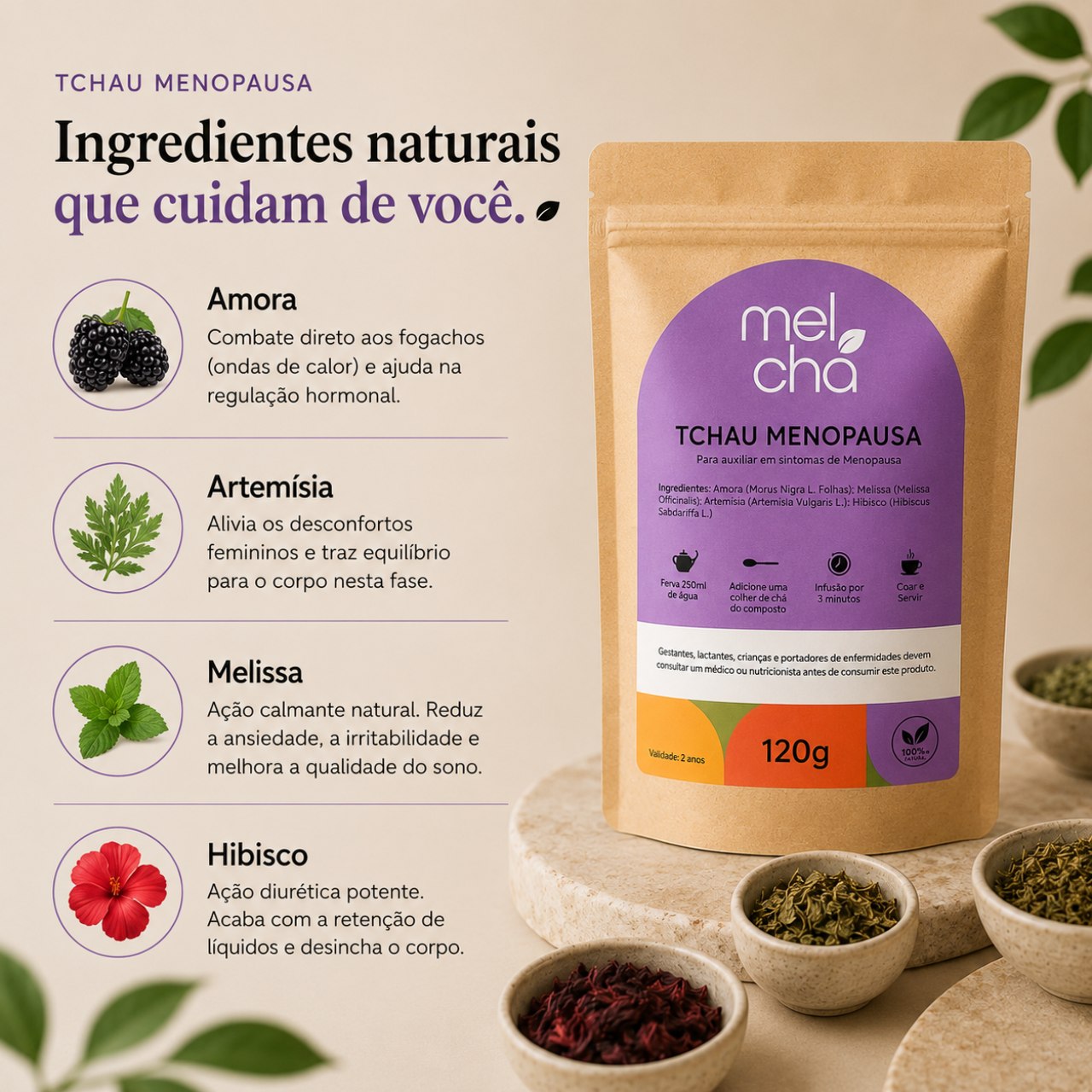 Combo Tchau Menopausa + Tchau Cansaço - Alívio e Energia em um Só Ritual