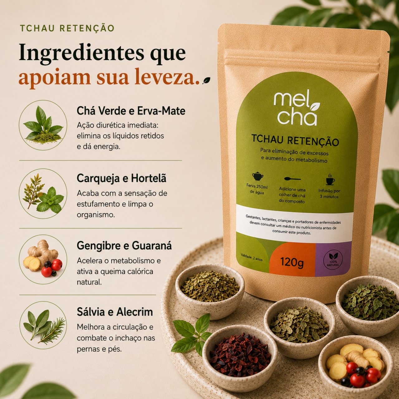 Combo Essencial Mel Chá – 6 Chás Premium para Todos os Momentos