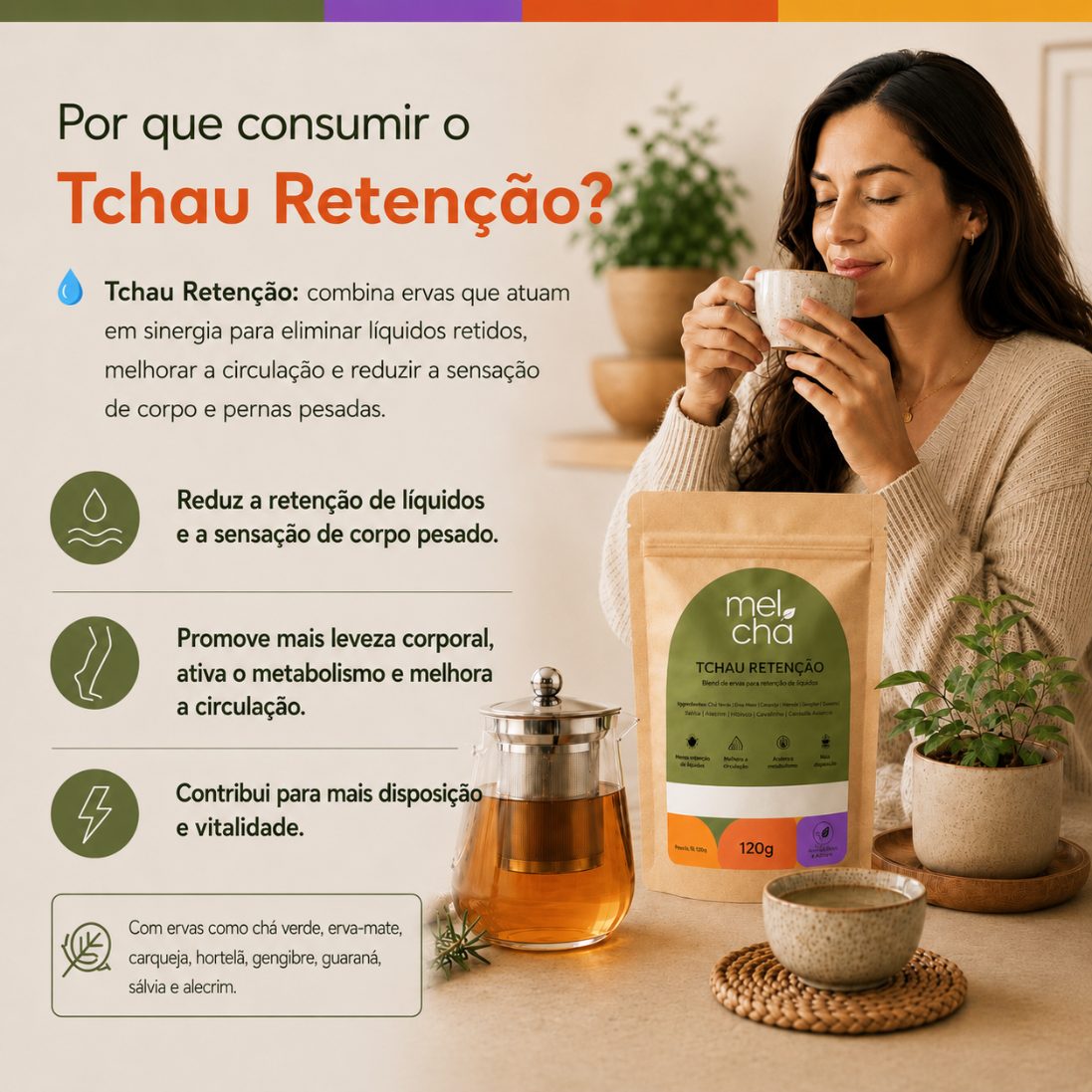 Kit Vitalidade - 4 Chás Premium + Garrafa Infusora Personalizada