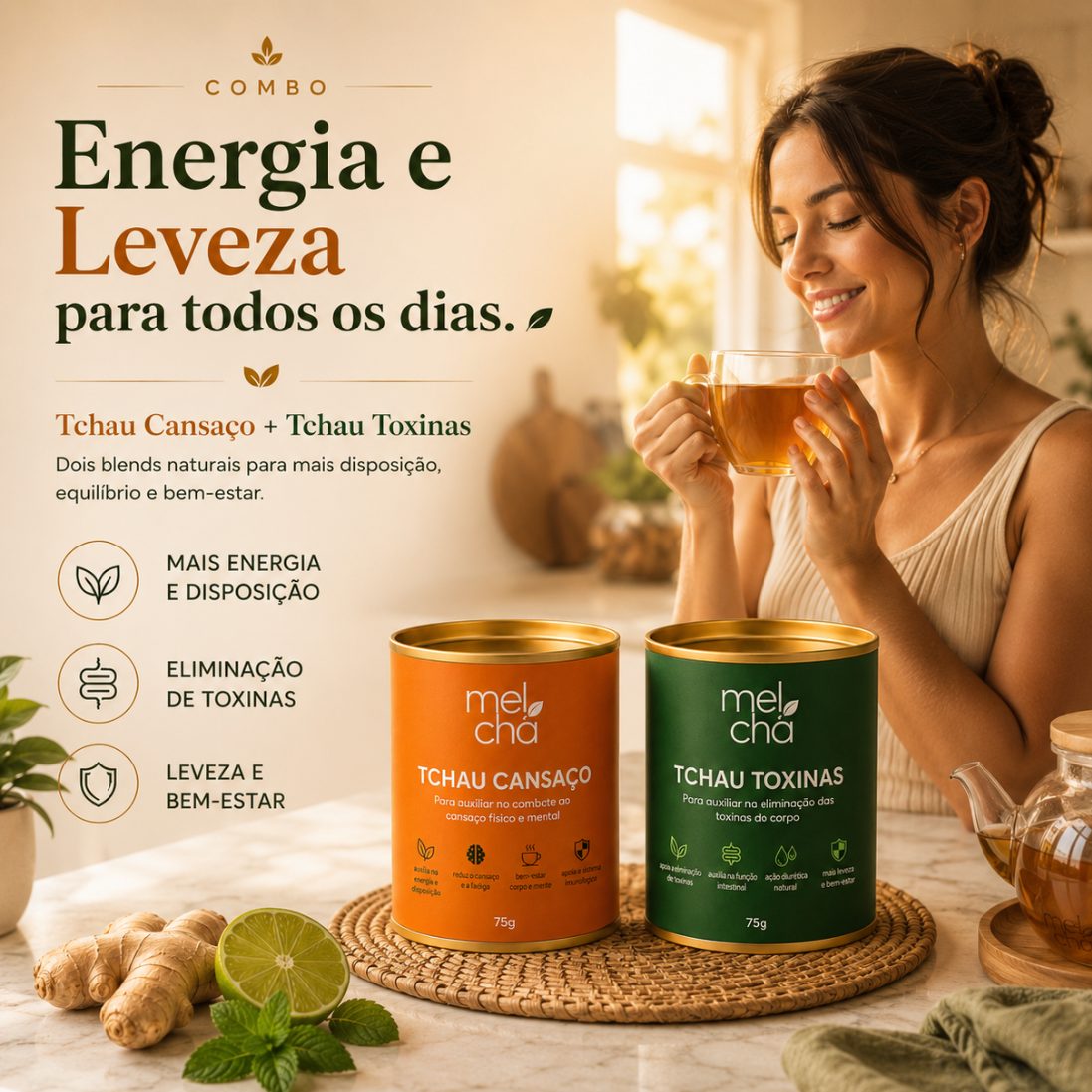 Combo Tchau Cansaço + Tchau Toxinas – Energia e Leveza em Blends Frutados