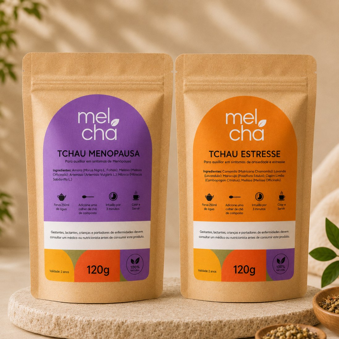 Combo Tchau Menopausa + Tchau Estresse – Equilíbrio Completo na Menopausa