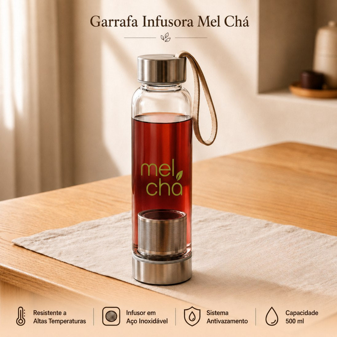 Kit Tchau Menopausa + Garrafa Infusora - Cuidado Natural para o Equilíbrio Feminino