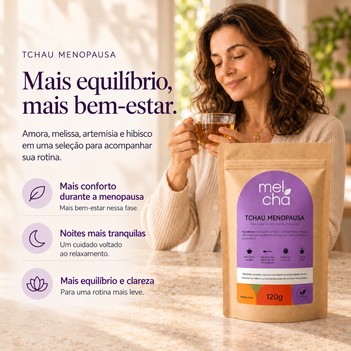 Combo Mulher Plena - 4 Chás para o Bem-Estar na Menopausa