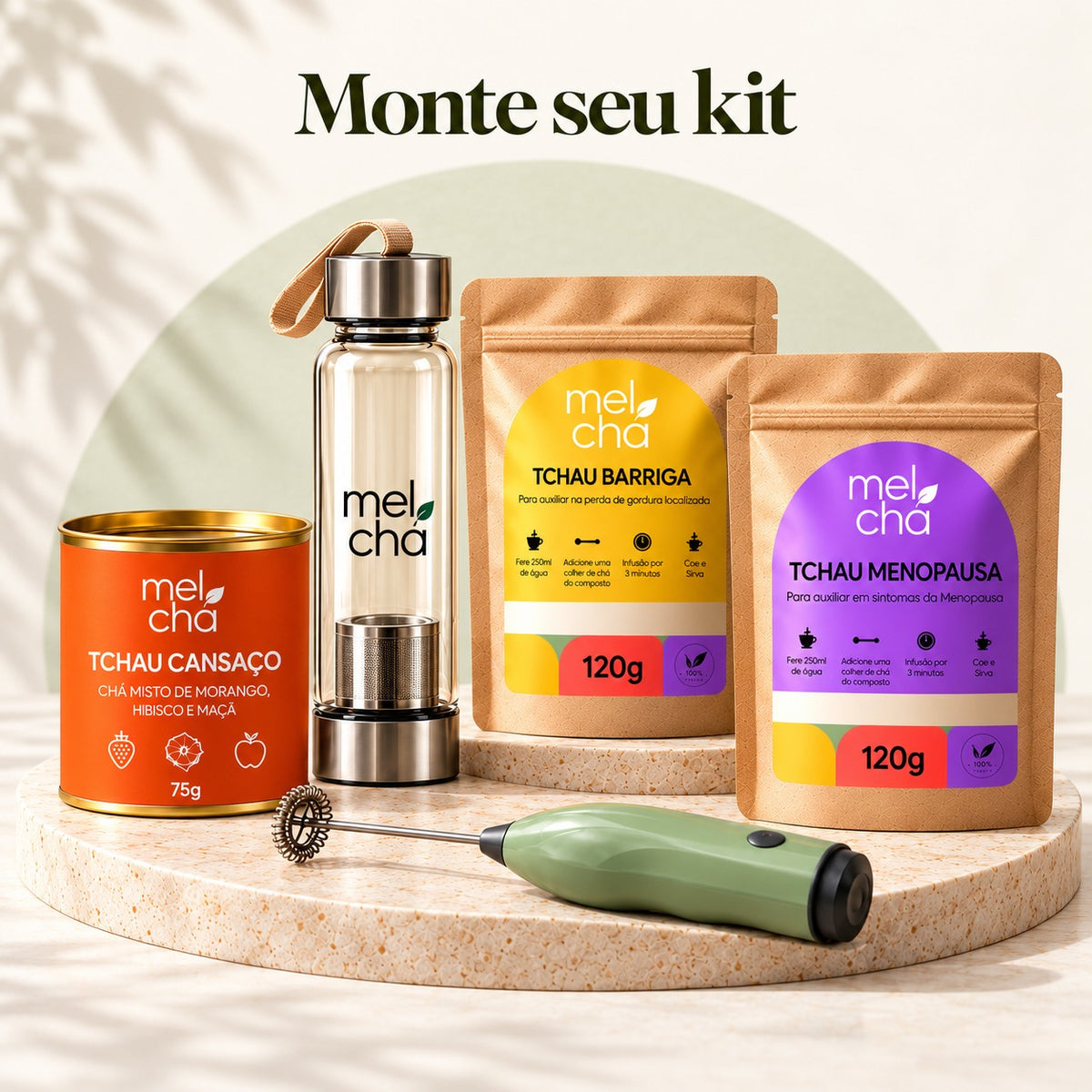 Monte seu Kit Mel Chá - Até 30% OFF