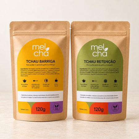 Combo Detox (Tchau Barriga + Tchau Retenção) – Menos Inchaço e Excessos, Mais Leveza e Bem-Estar