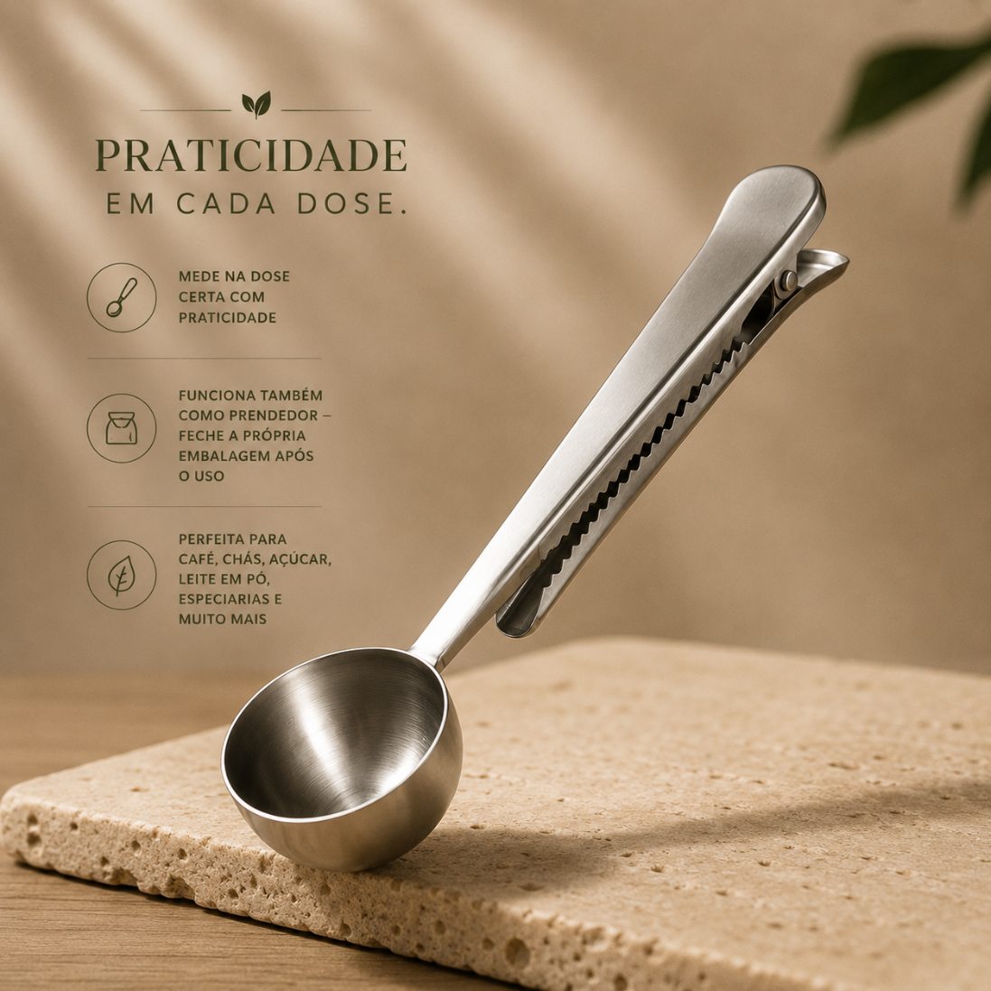 MEI-CHA製MC-3200GLACIER Colher medidora com prendedor