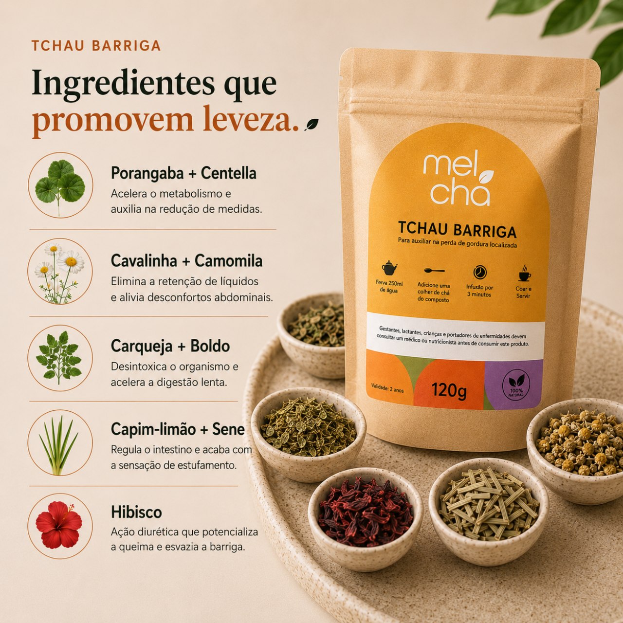 Combo Harmonia (Tchau Barriga + Tchau Retenção + Tchau Estresse) – Detox e Relaxamento