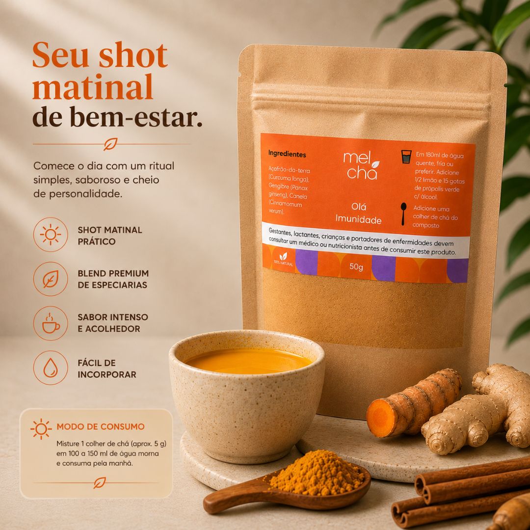 Blend em Pó Olá Imunidade – Suporte Natural para Sua Imunidade