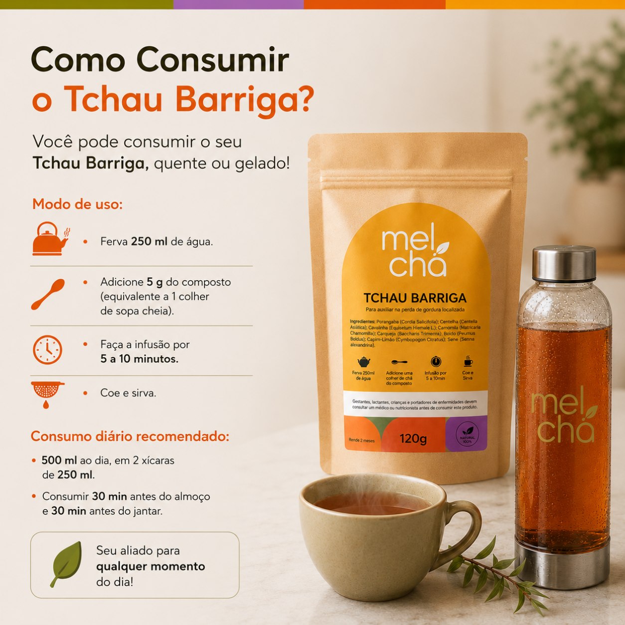 Combo Essencial Mel Chá – 6 Chás Premium para Todos os Momentos