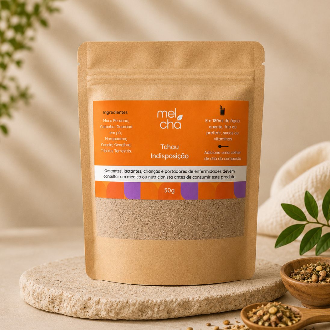 Blend em Pó Tchau Indisposição – Energia Natural para o Seu Dia
