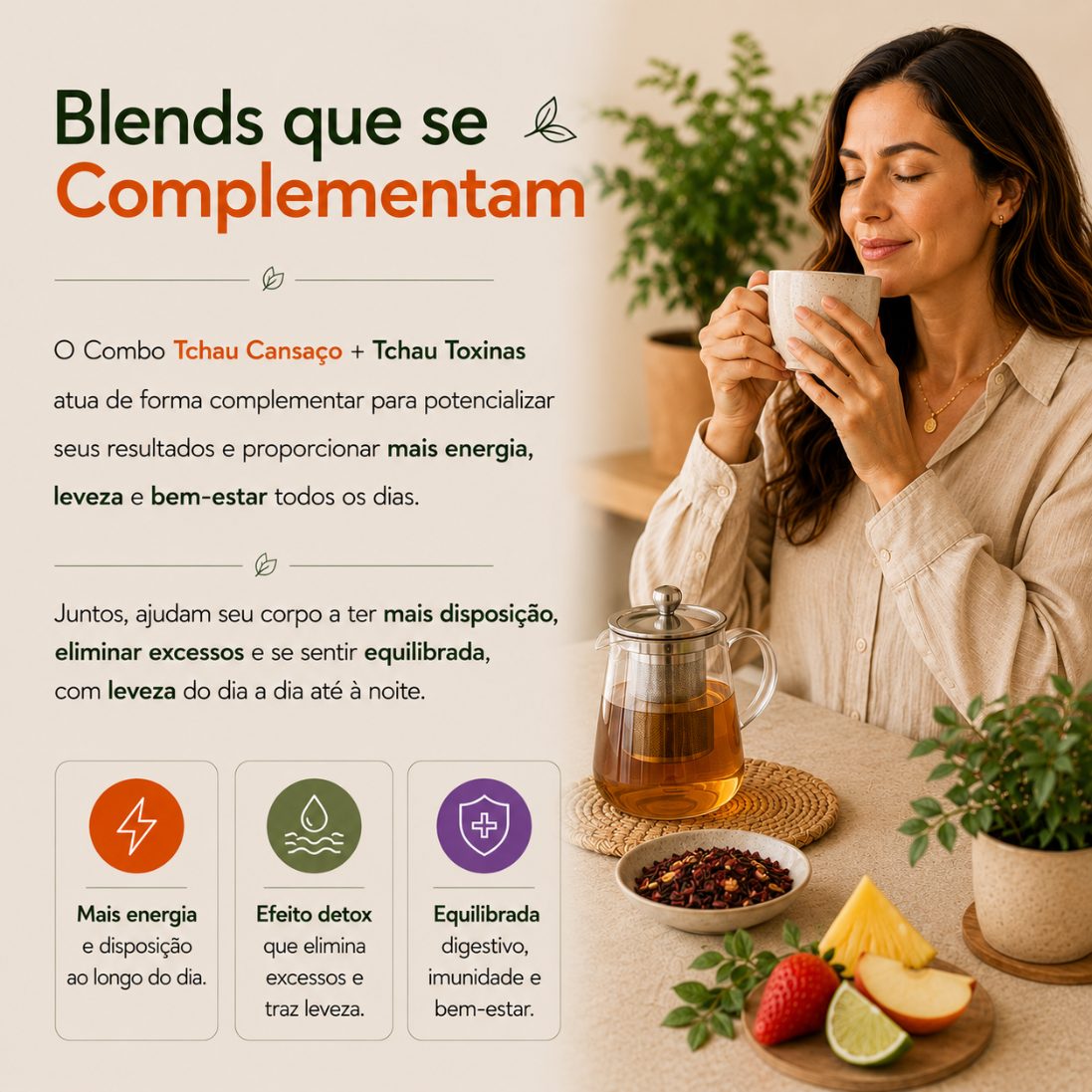 Kit Tchau Cansaço e Tchau Toxinas + Garrafa Infusora Personalizada