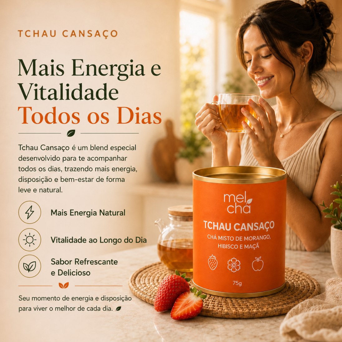 Combo Essencial Mel Chá – 6 Chás Premium para Todos os Momentos