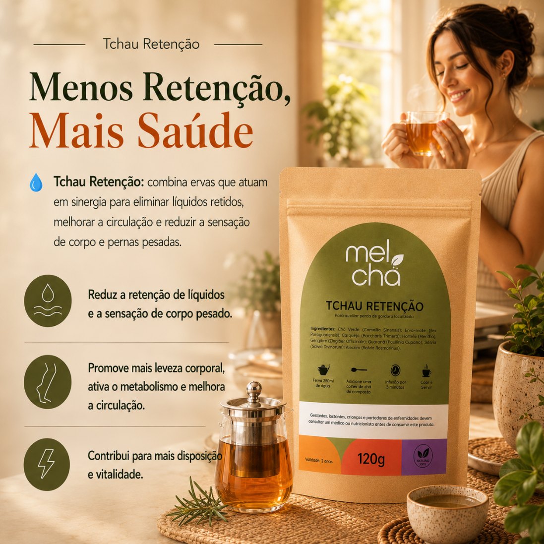 Combo Essencial Mel Chá – 6 Chás Premium para Todos os Momentos