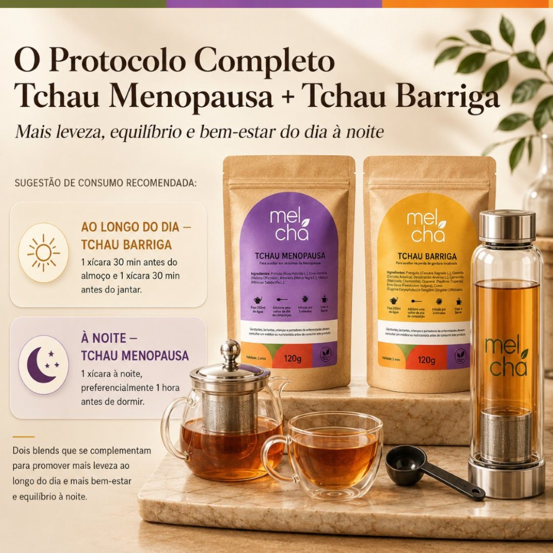 Combo Tchau Menopausa + Tchau Barriga – Mais Equilíbrio, Leveza e Bem-Estar Todos os Dias