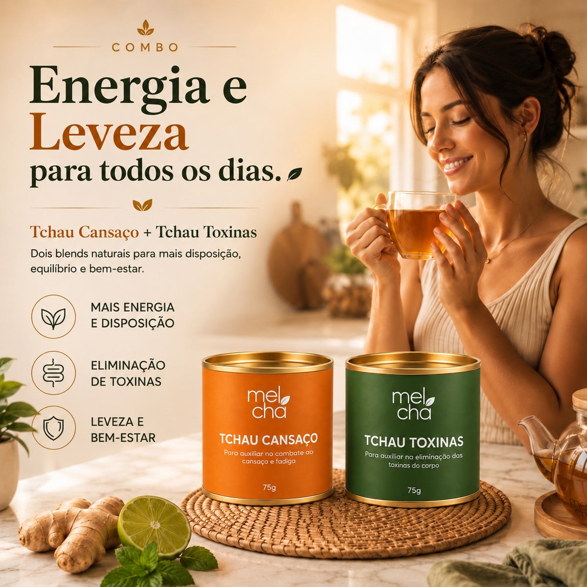 Combo Tchau Cansaço + Tchau Toxinas – Energia e Leveza em Blends Frutados