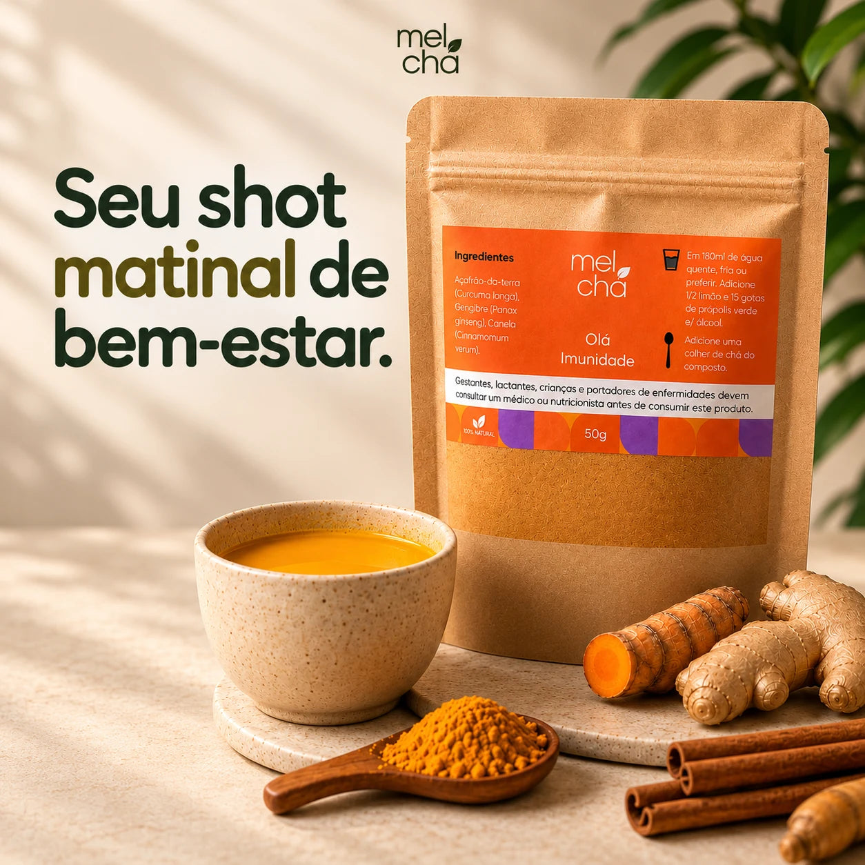 Olá Imunidade. Seu shot matinal de bem-estar.